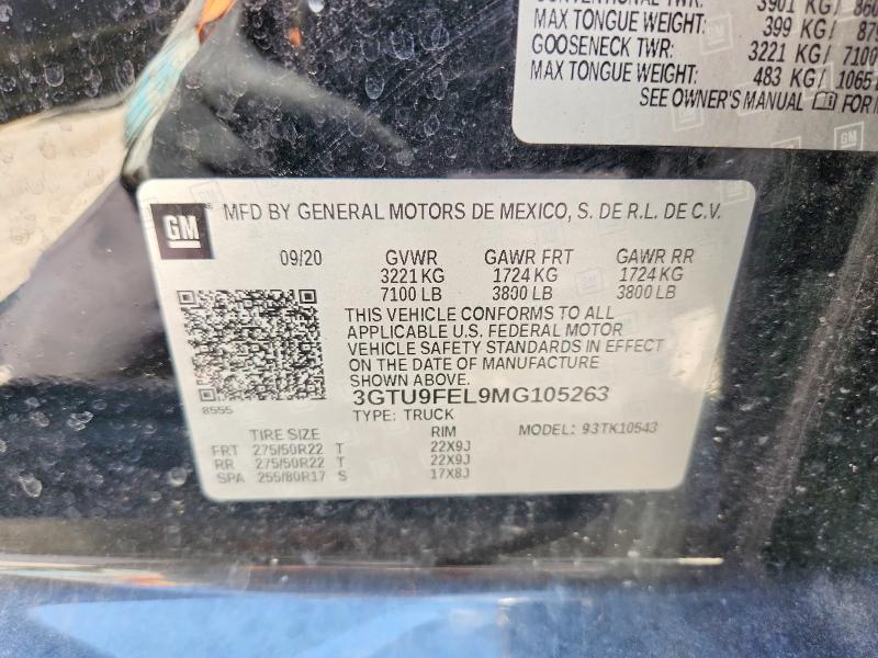 Продажа на аукционе авто 2021 Gmc Sierra, vin: 3GTU9FEL9MG105263, номер лота: 59738136
