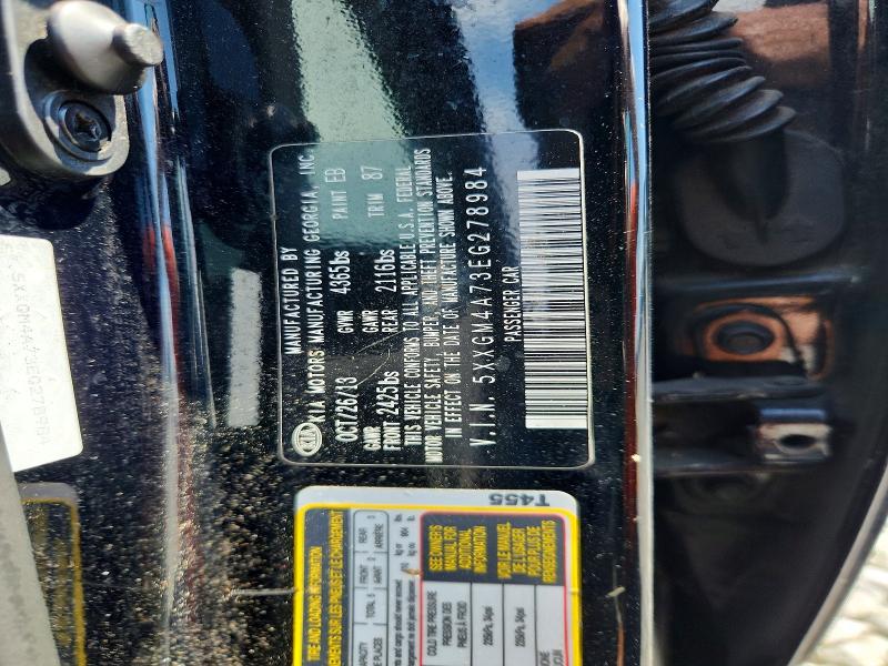 60290446 :رقم المزاد ، 5XXGM4A73EG278984 vin ، 2014 Kia Optima مزاد بيع