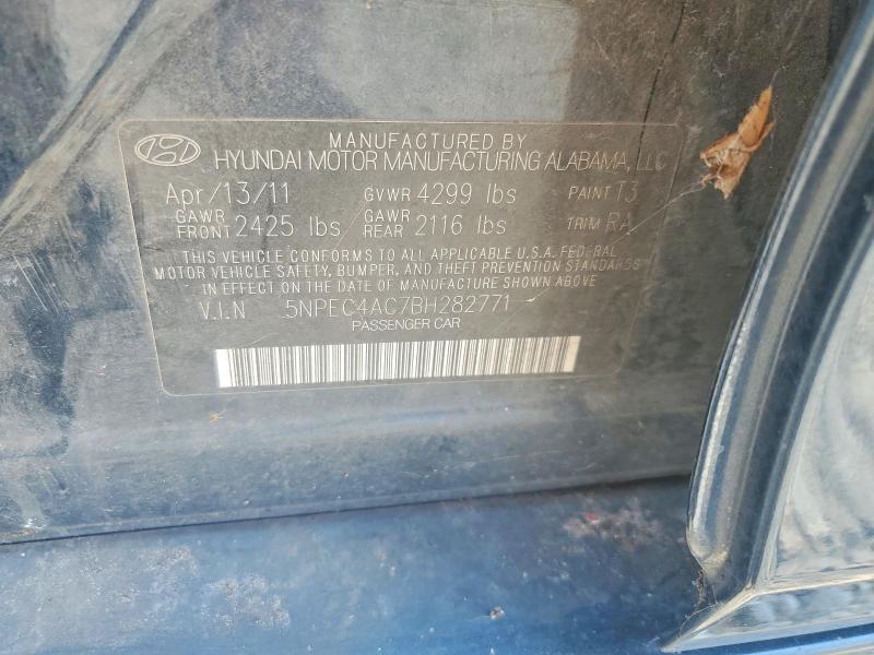 60963426 :رقم المزاد ، 5NPEC4AC7BH282771 vin ، 2011 Hyundai Sonata مزاد بيع