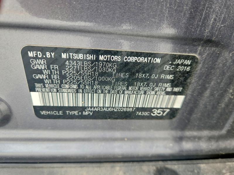 Aukcja sprzedaży 2017 Mitsubishi Outlander Sport, vin: JA4AR3AU6HZ026987, numer aukcji: 62255926
