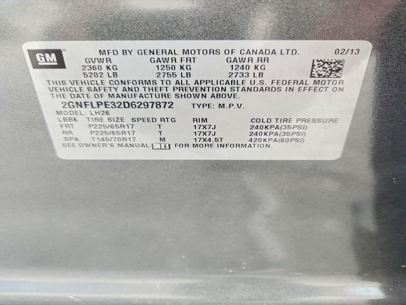 Продаж на аукціоні авто 2013 Chevrolet Equinox, vin: 2GNFLPE32D6297872, номер лоту: 61022446