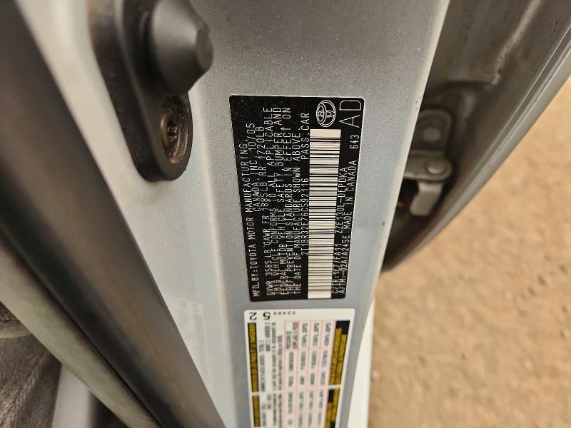 Aukcja sprzedaży 2006 Toyota Corolla, vin: 2T1BR32E76C592116, numer aukcji: 60966926
