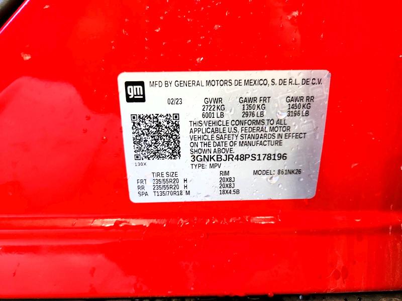 Aukcja sprzedaży 2023 Chevrolet Blazer, vin: 3GNKBJR48PS178196, numer aukcji: 60823076