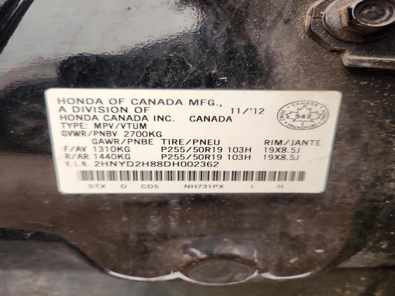 Aukcja sprzedaży 2013 Acura Mdx, vin: 2HNYD2H88DH002362, numer aukcji: 61030226