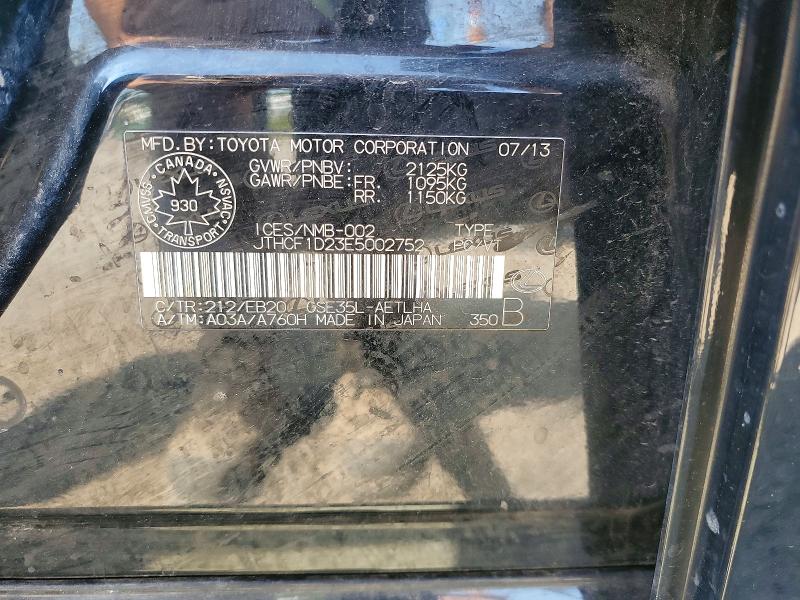 Продажа на аукционе авто 2014 Lexus Is, vin: JTHCF1D23E5002752, номер лота: 61349996