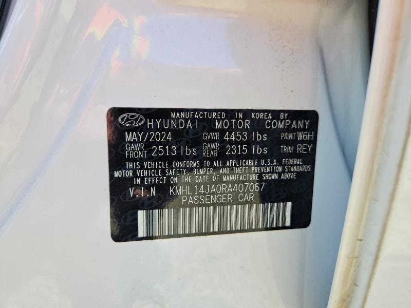 Продаж на аукціоні авто 2024 Hyundai Sonata, vin: KMHL14JA0RA407067, номер лоту: 61915076