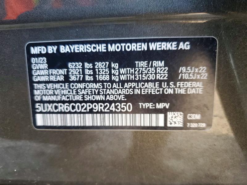 Продаж на аукціоні авто 2023 Bmw X5, vin: 5UXCR6C02P9R24350, номер лоту: 58619416