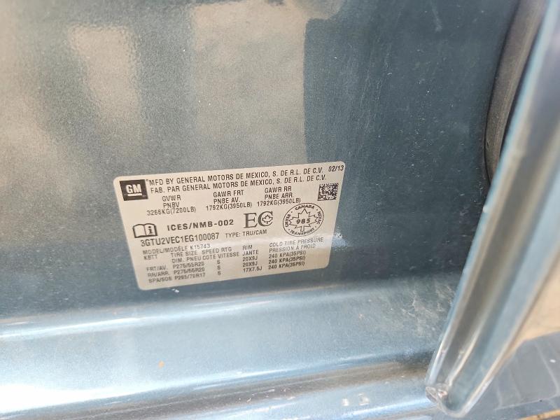 62080116 :رقم المزاد ، 3GTU2VEC1EG100087 vin ، 2014 Gmc Sierra مزاد بيع
