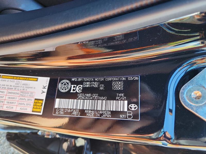 2026 Toyota Prius მანქანა იყიდება აუქციონზე, vin: JTDACACU4T3076842, აუქციონის ნომერი: 60619006