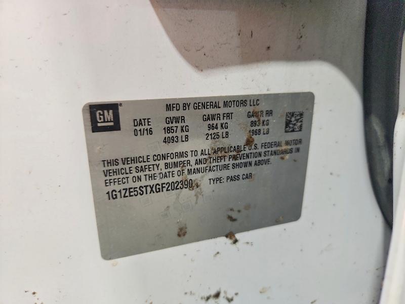 59184856 :رقم المزاد ، 1G1ZE5STXGF202390 vin ، 2016 Chevrolet Malibu مزاد بيع