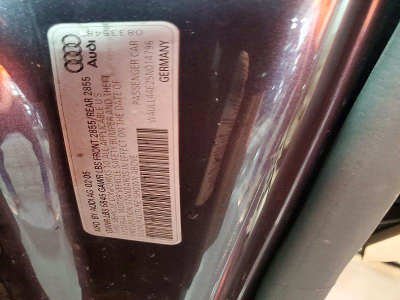 Продажа на аукционе авто 2005 Audi A8, vin: WAULL44E25N014796, номер лота: 62857326