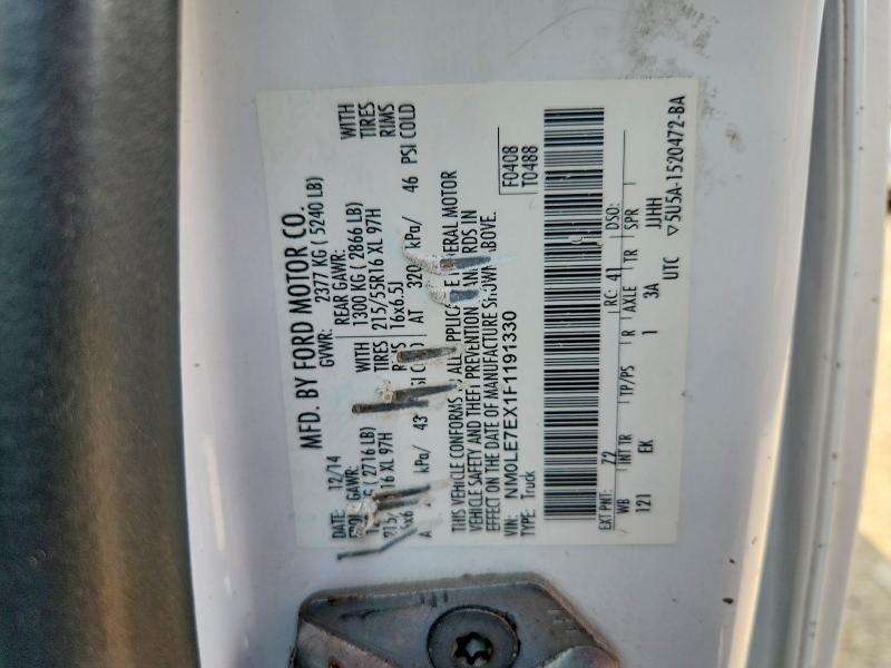 2015 Ford Transit Connect მანქანა იყიდება აუქციონზე, vin: NM0LE7EX1F1191330, აუქციონის ნომერი: 62595796