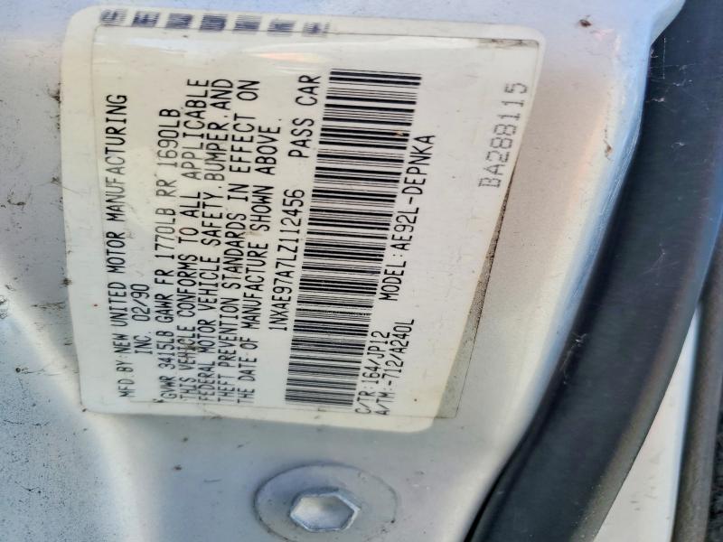 60634816 :رقم المزاد ، 1NXAE97A7LZ112456 vin ، 1990 Toyota Corolla مزاد بيع