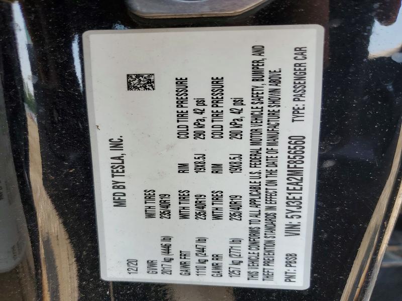 Продаж на аукціоні авто 2021 Tesla Model 3, vin: 5YJ3E1EA2MF856560, номер лоту: 61513726