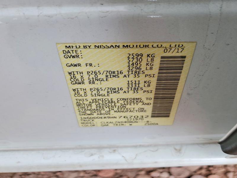 Продаж на аукціоні авто 2017 Nissan Frontier, vin: 1N6DD0ER9HN767032, номер лоту: 61696016