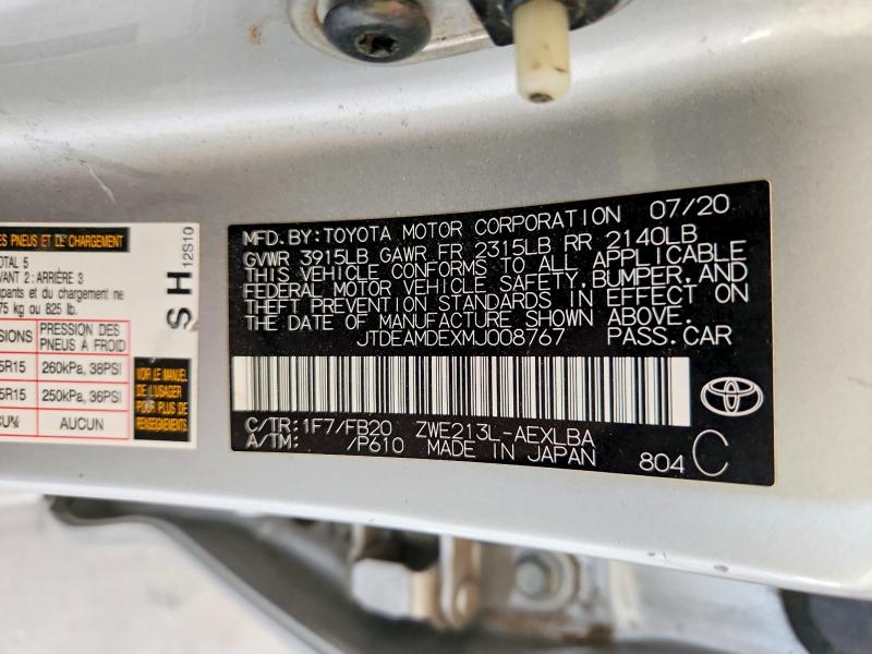 Продажа на аукционе авто 2021 Toyota Corolla, vin: JTDEAMDEXMJ008767, номер лота: 62839546