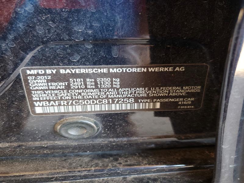 60484816 :رقم المزاد ، WBAFR7C50DC817258 vin ، 2013 Bmw 535 مزاد بيع
