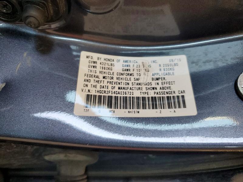 Aukcja sprzedaży 2016 Honda Accord, vin: 1HGCR2F54GA036720, numer aukcji: 61040876
