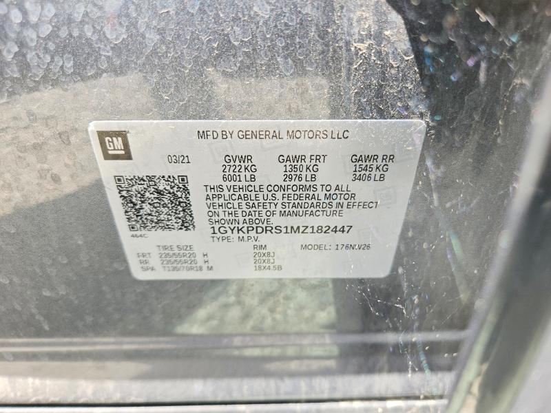 Auction sale of the 2021 Cadillac Xt6, vin: 1GYKPDRS1MZ182447, lot number: 60852476