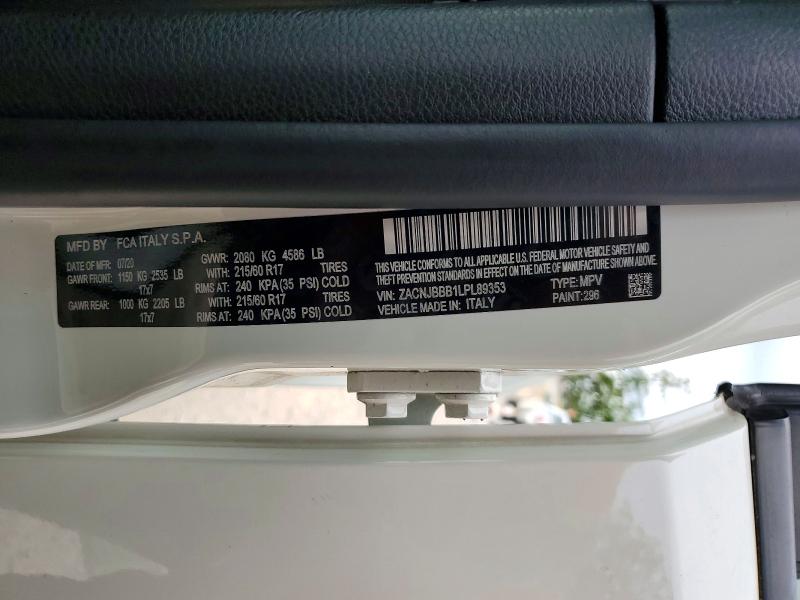Aukcja sprzedaży 2020 Jeep Renegade, vin: ZACNJBBB1LPL89353, numer aukcji: 61769616