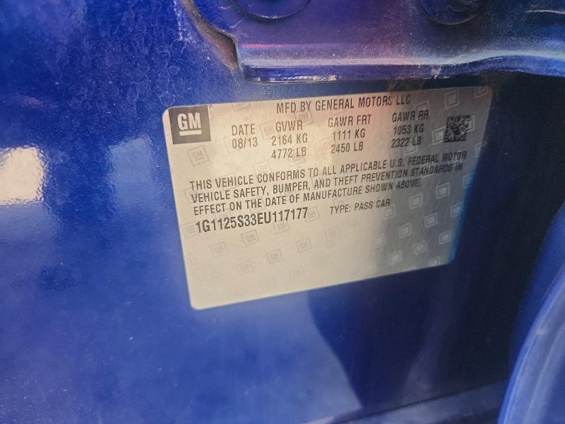 Продаж на аукціоні авто 2014 Chevrolet Impala, vin: 1G1125S33EU117177, номер лоту: 55476606