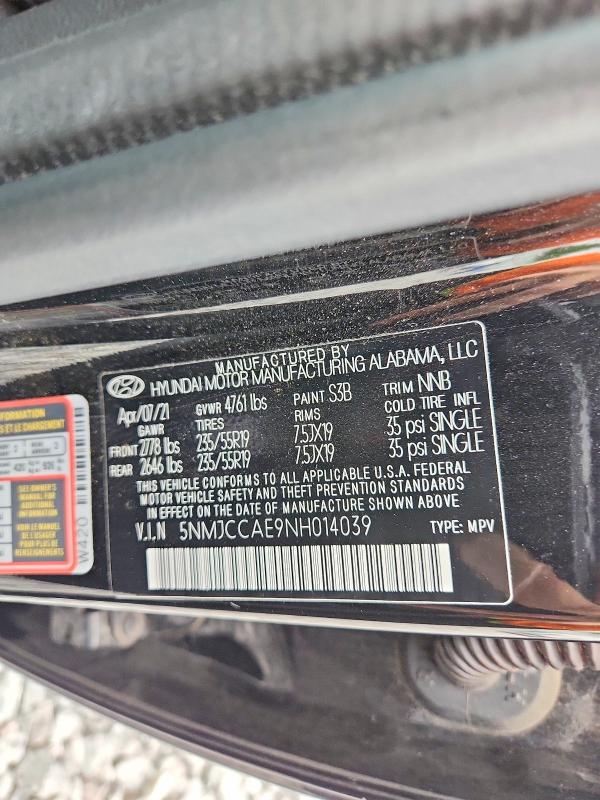 Продажа на аукционе авто 2022 Hyundai Tucson, vin: 5NMJCCAE9NH014039, номер лота: 61504946