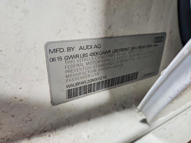 Продажа на аукционе авто 2016 Audi A4, vin: WAUBFAFL2GN003216, номер лота: 62497926