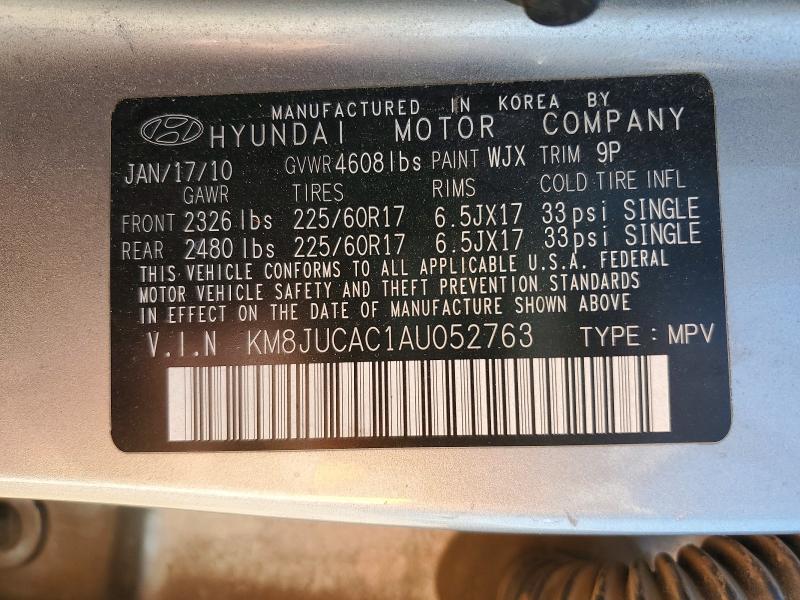 Продажа на аукционе авто 2010 Hyundai Tucson, vin: KM8JUCAC1AU052763, номер лота: 61890216