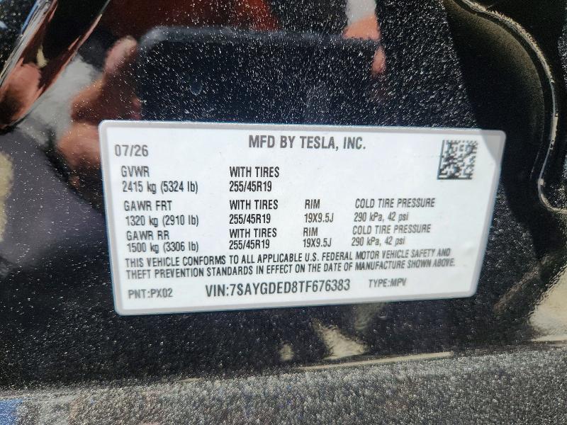 Aukcja sprzedaży 2026 Tesla Model Y, vin: 7SAYGDED8TF676383, numer aukcji: 62950256