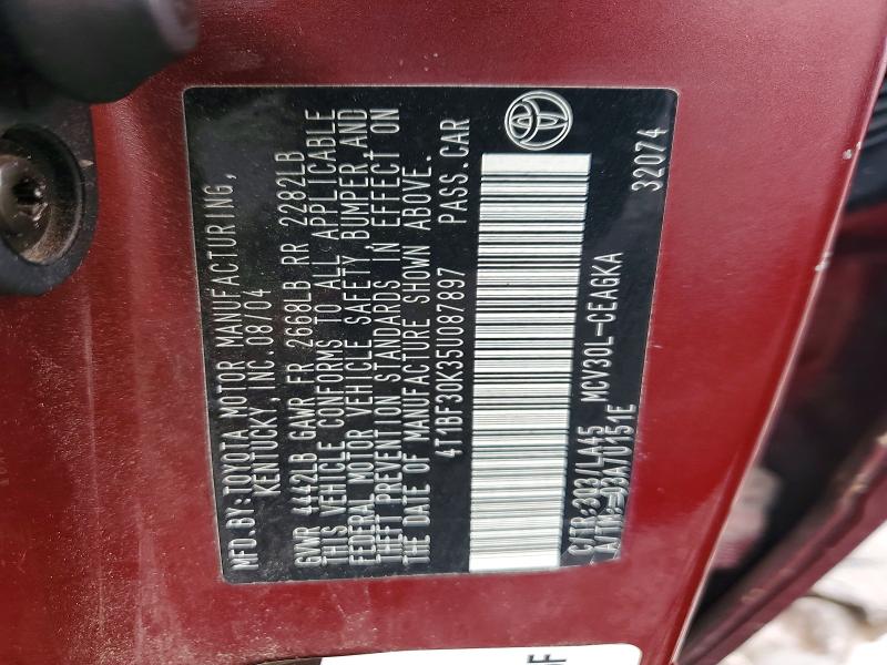 Продаж на аукціоні авто 2005 Toyota Camry, vin: 4T1BF30K35U087897, номер лоту: 59249246