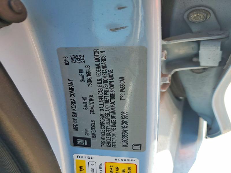 Продажа на аукционе авто 2016 Chevrolet Spark, vin: KL8CB6SA1GC616906, номер лота: 59964096