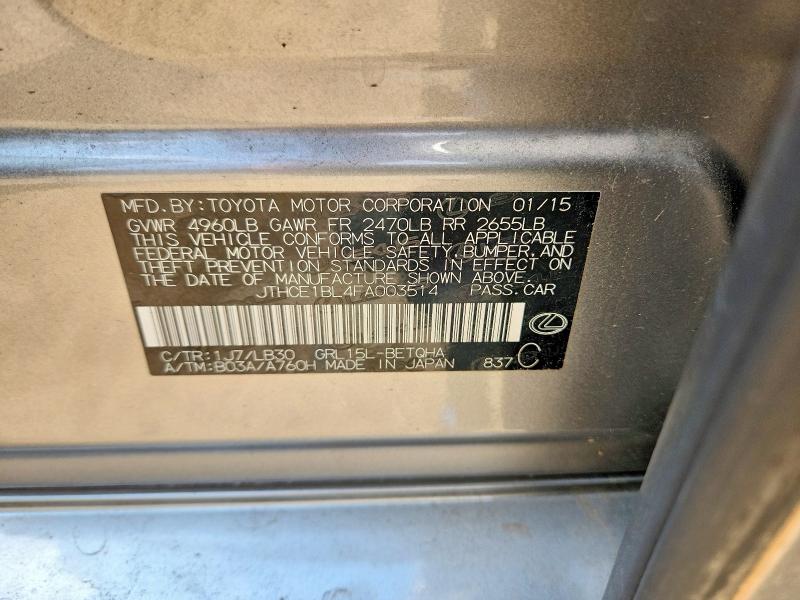 Продажа на аукционе авто 2015 Lexus Gs 350, vin: JTHCE1BL4FA003514, номер лота: 63064906