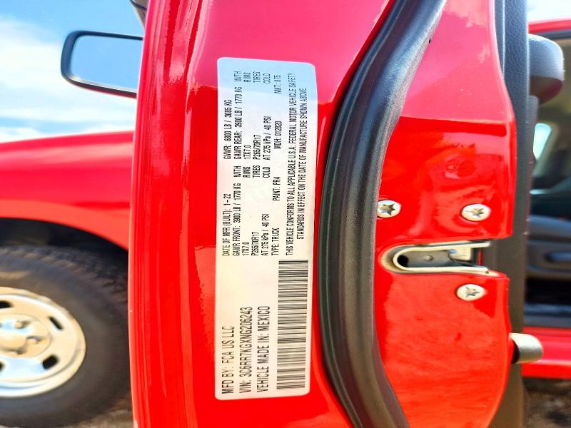 Aukcja sprzedaży 2022 Ram 1500 Classic, vin: 3C6RR7KGXNG206243, numer aukcji: 59906396