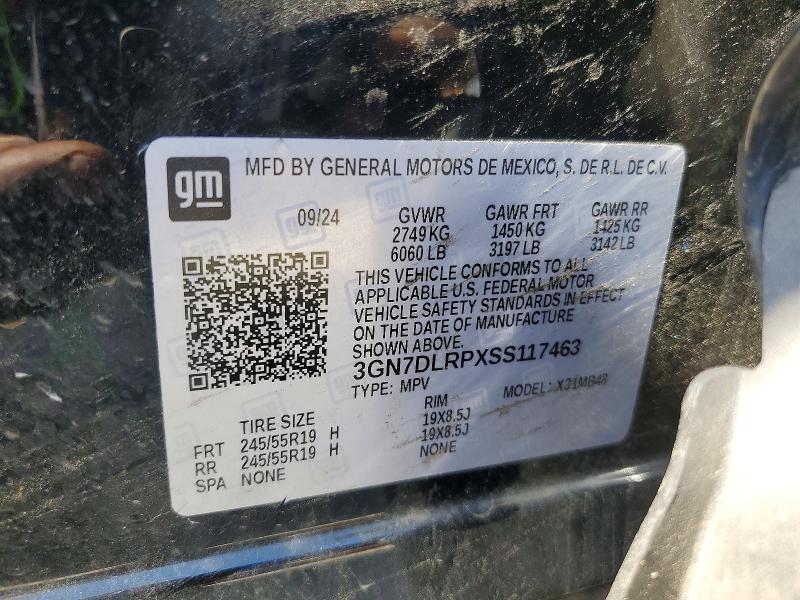 60830036 :رقم المزاد ، 3GN7DLRPXSS117463 vin ، 2025 Chevrolet Equinox مزاد بيع