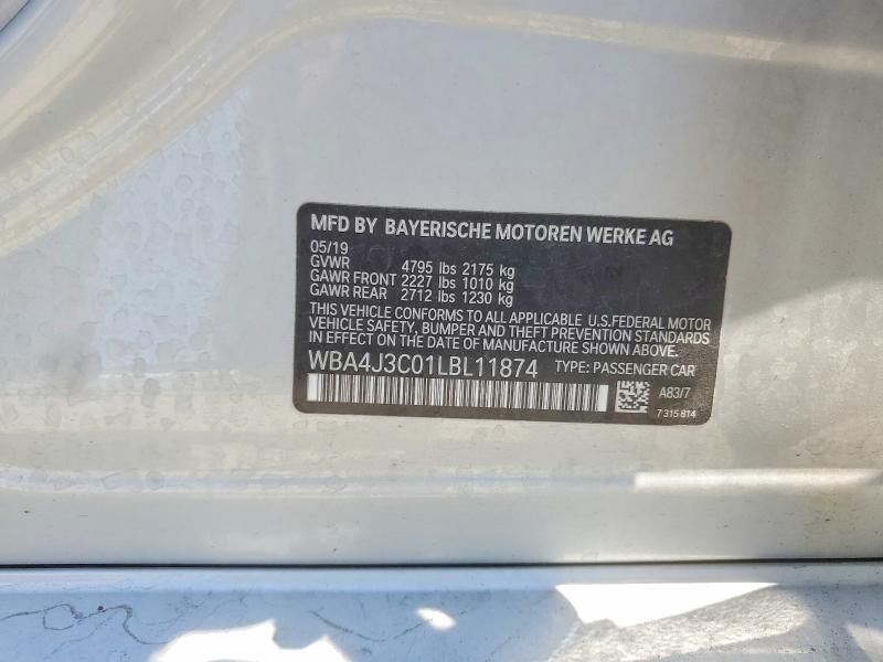 Продажа на аукционе авто 2020 Bmw 430xi, vin: WBA4J3C01LBL11874, номер лота: 60408126