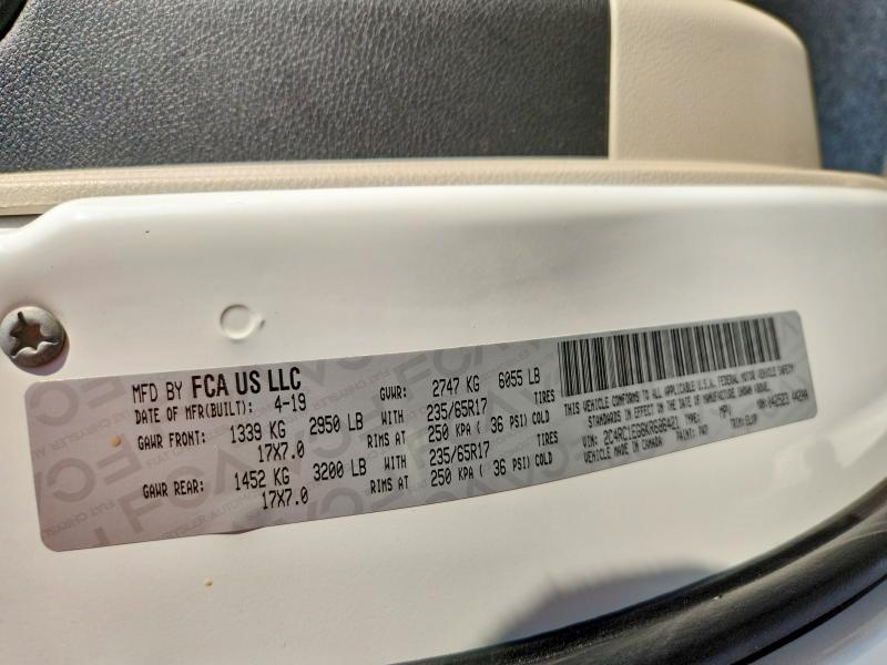 61706686 :رقم المزاد ، 2C4RC1EG6KR686421 vin ، 2019 Chrysler Pacifica مزاد بيع