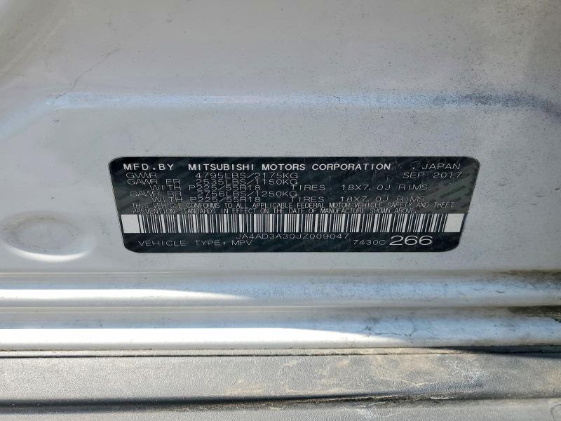 Aukcja sprzedaży 2018 Mitsubishi Outlander, vin: JA4AD3A30JZ009047, numer aukcji: 59622376