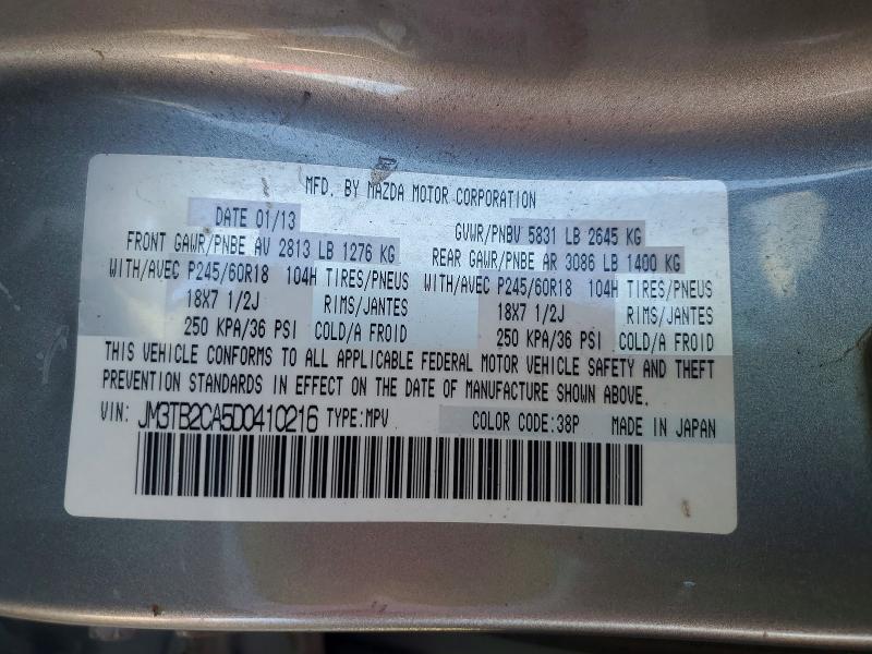 Aukcja sprzedaży 2013 Mazda Cx-9, vin: JM3TB2CA5D0410216, numer aukcji: 63054026