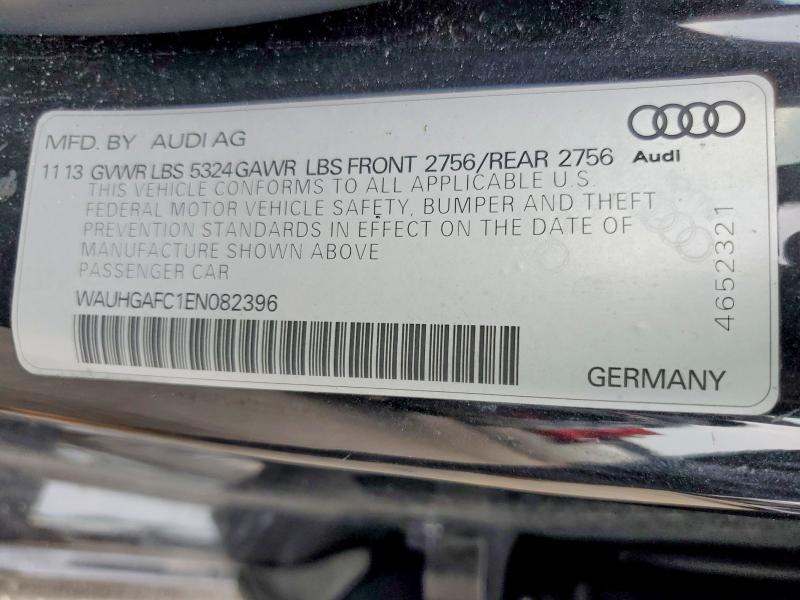 2014 Audi A6 მანქანა იყიდება აუქციონზე, vin: WAUHGAFC1EN082396, აუქციონის ნომერი: 62899376