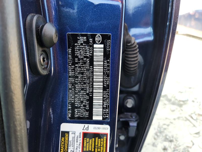 Продажа на аукционе авто 2017 Toyota Camry Hybrid, vin: 4T1BD1FK3HU201564, номер лота: 61854656