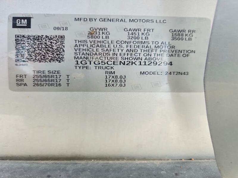 Aukcja sprzedaży 2019 Gmc Canyon, vin: 1GTG5CEN2K1129294, numer aukcji: 60637616