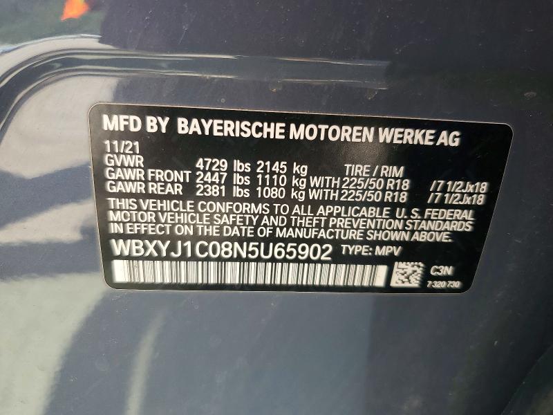 Продажа на аукционе авто 2022 Bmw X2, vin: WBXYJ1C08N5U65902, номер лота: 57399596
