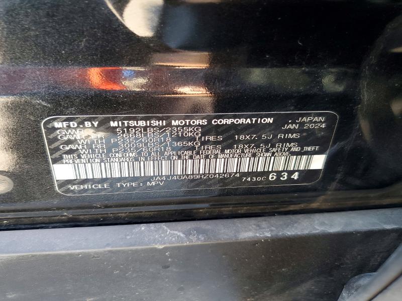 Aukcja sprzedaży 2024 Mitsubishi Outlander, vin: JA4J4UA89RZ042674, numer aukcji: 63498236