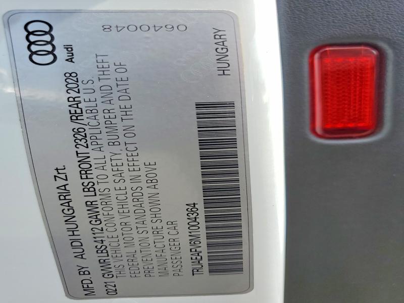 Продаж на аукціоні авто 2021 Audi Tt, vin: TRUAEAFV6M1004364, номер лоту: 61795596