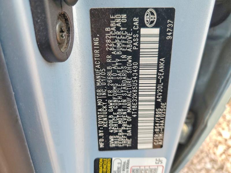 62535906 :رقم المزاد ، 4T1BE32K85U543490 vin ، 2005 Toyota Camry مزاد بيع