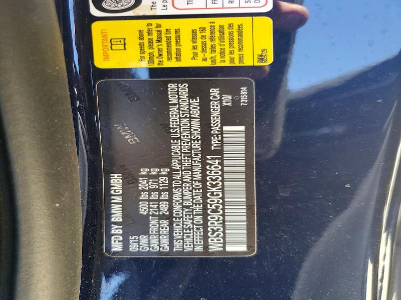 Продажа на аукционе авто 2016 Bmw M4, vin: WBS3R9C59GK336641, номер лота: 61043686
