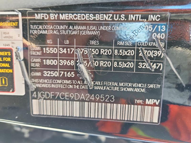 Aukcja sprzedaży 2013 Mercedes-benz Gl, vin: 4JGDF7CE9DA249523, numer aukcji: 61143866
