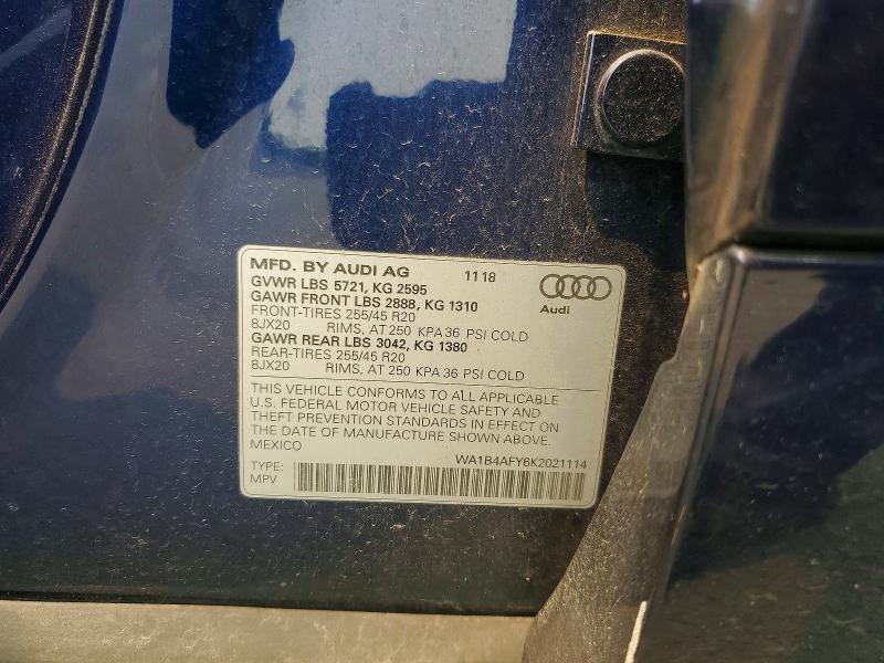 Aukcja sprzedaży 2019 Audi Sq5, vin: WA1B4AFY6K2021114, numer aukcji: 60630446