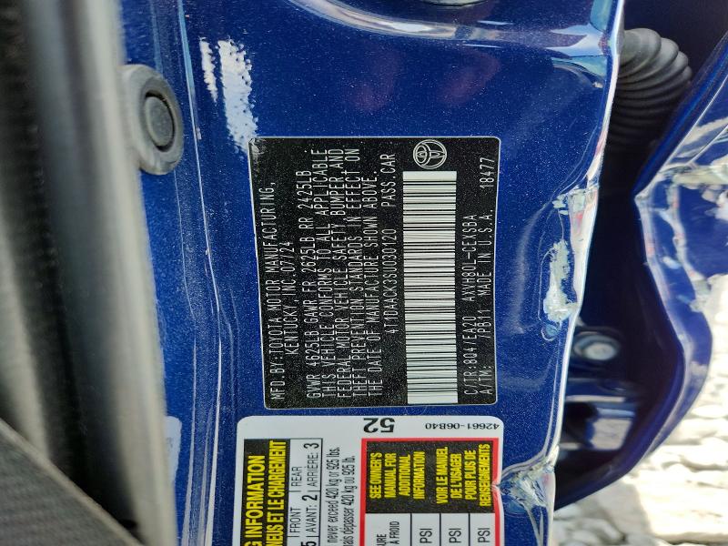 60237816 :رقم المزاد ، 4T1DAACK3SU030120 vin ، 2025 Toyota Camry مزاد بيع
