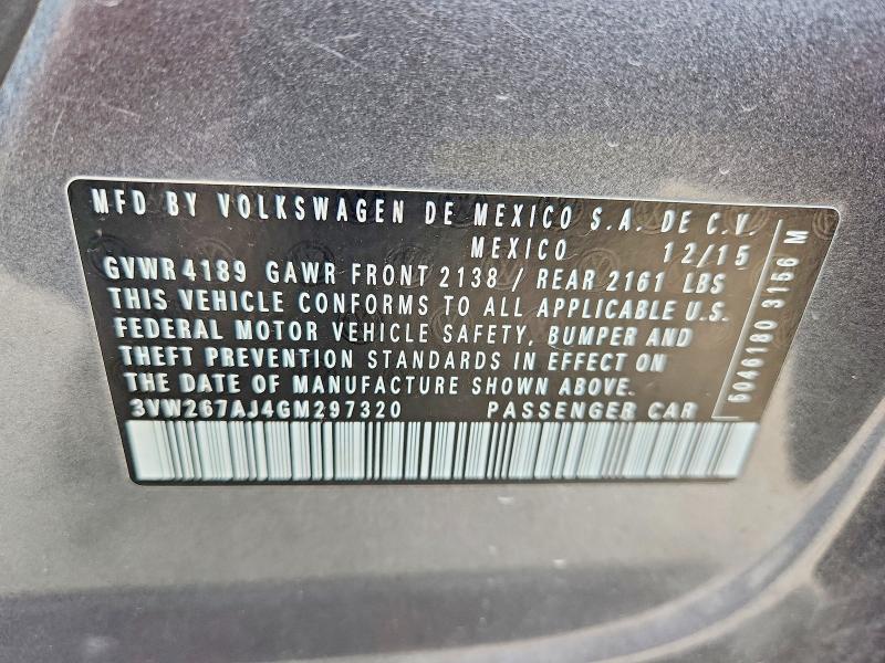 Продажа на аукционе авто 2016 Volkswagen Jetta, vin: 3VW267AJ4GM297320, номер лота: 61067816